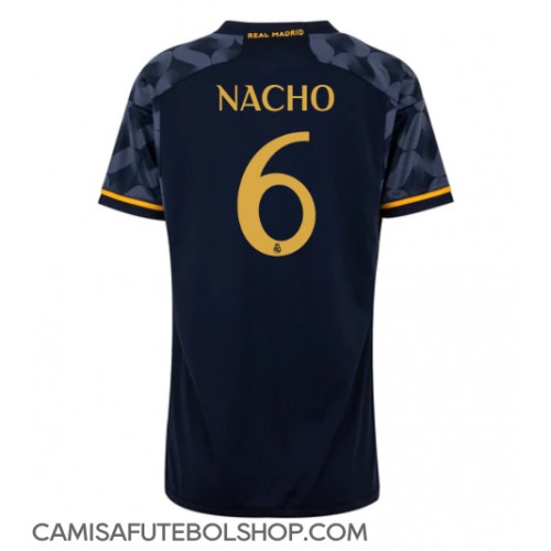 Camisa de time de futebol Real Madrid Nacho #6 Replicas 2º Equipamento Feminina 2023-24 Manga Curta
